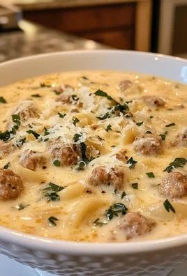 Rich Creamy Parmesan Italian Sausage Soup Recipe