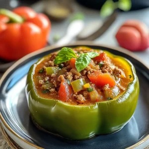 Hearty Stuffed Bell Pepper Soup with Ground Turkey Recipe