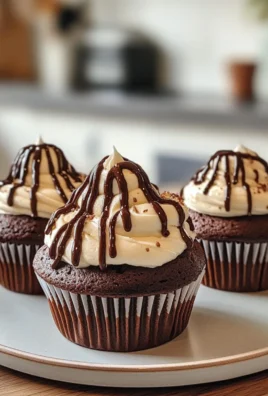 Decadent Chocolate Coffee Cream Cupcakes