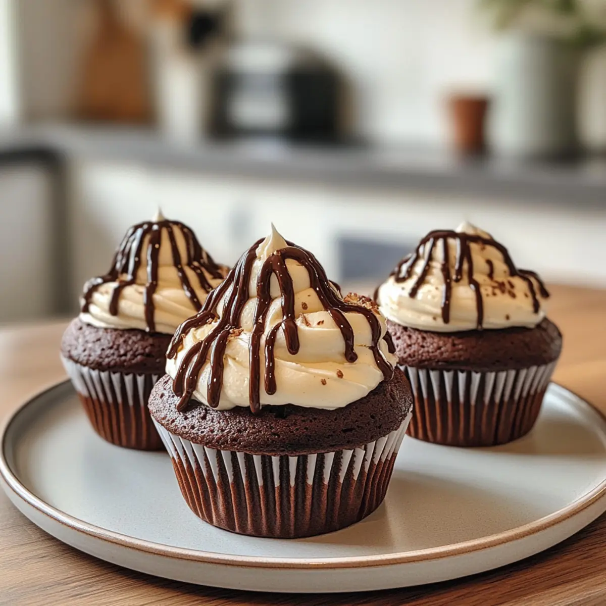 Decadent Chocolate Coffee Cream Cupcakes