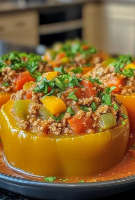 Hearty Stuffed Bell Pepper Soup with Ground Turkey Recipe