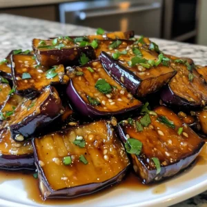 Savory Chinese Eggplant with Garlic Sauce