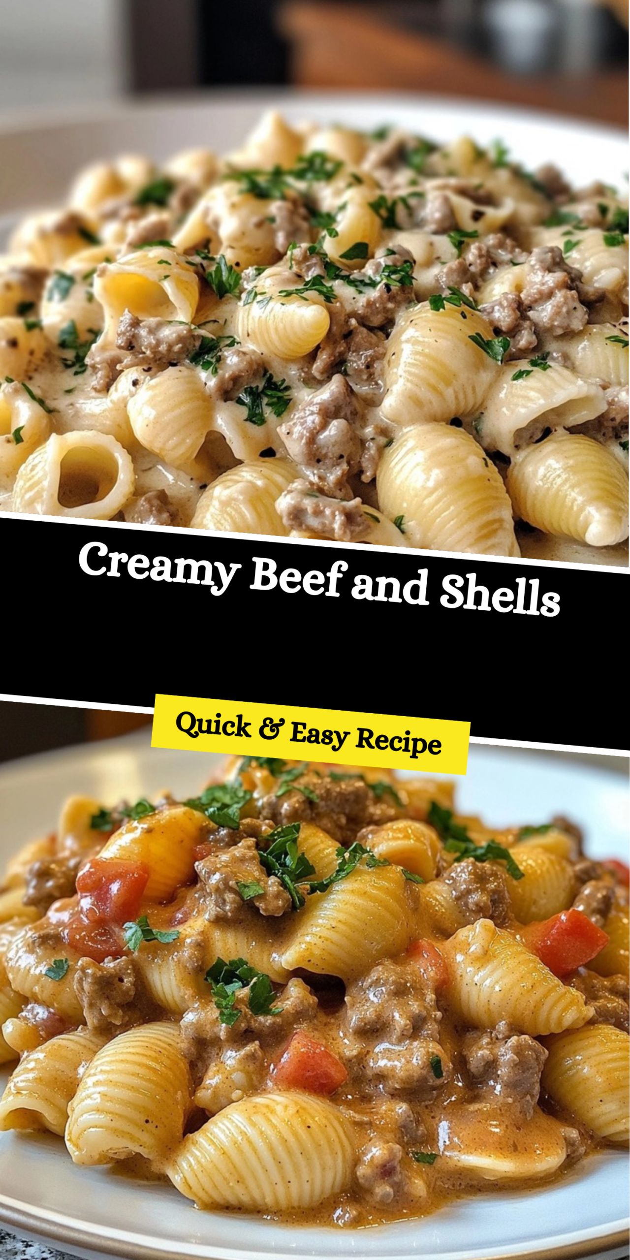 Creamy Beef and Shells