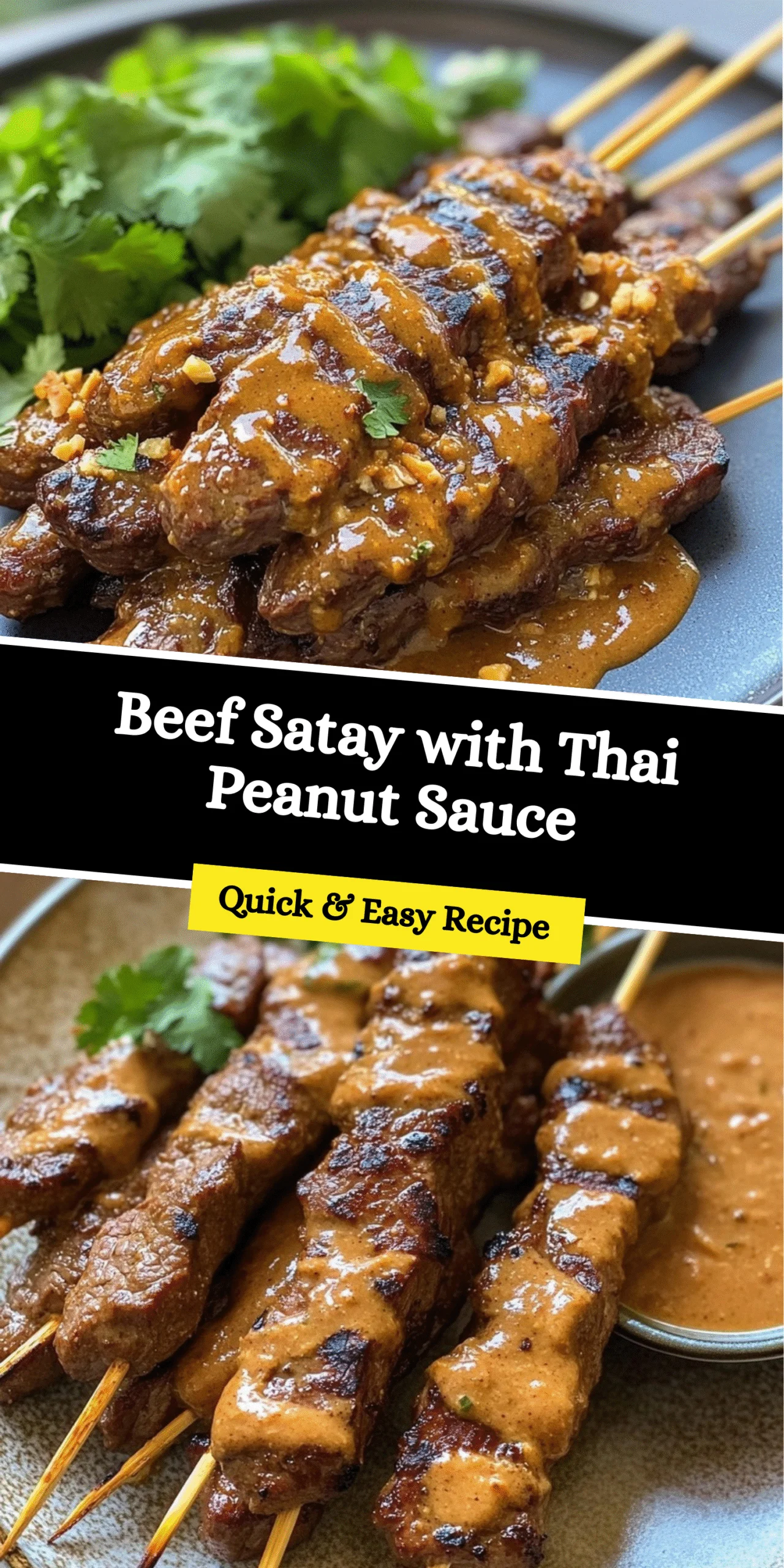 Beef Satay with Thai Peanut Sauce