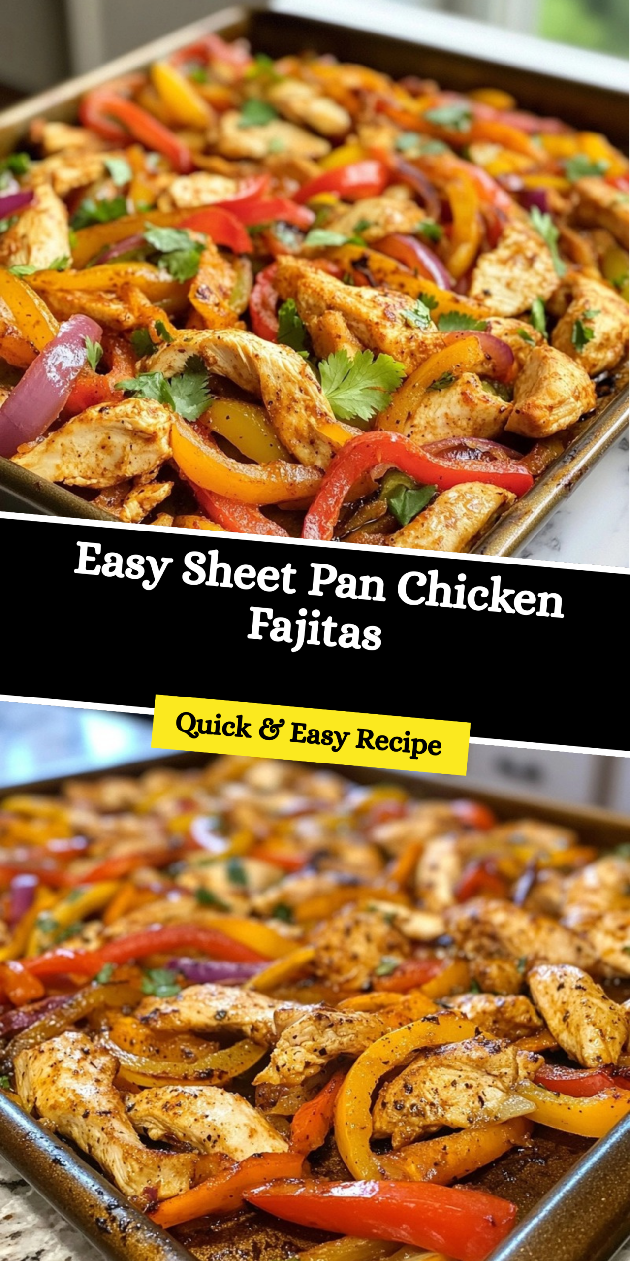 Easy Sheet Pan Chicken Fajitas