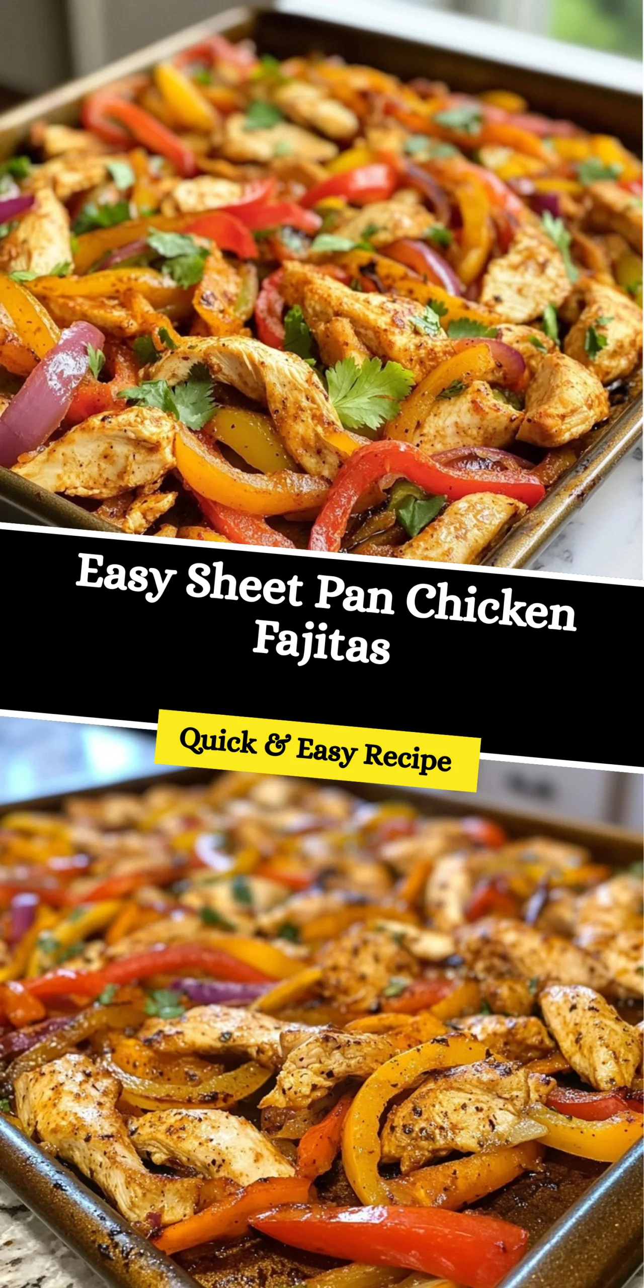 Easy Sheet Pan Chicken Fajitas