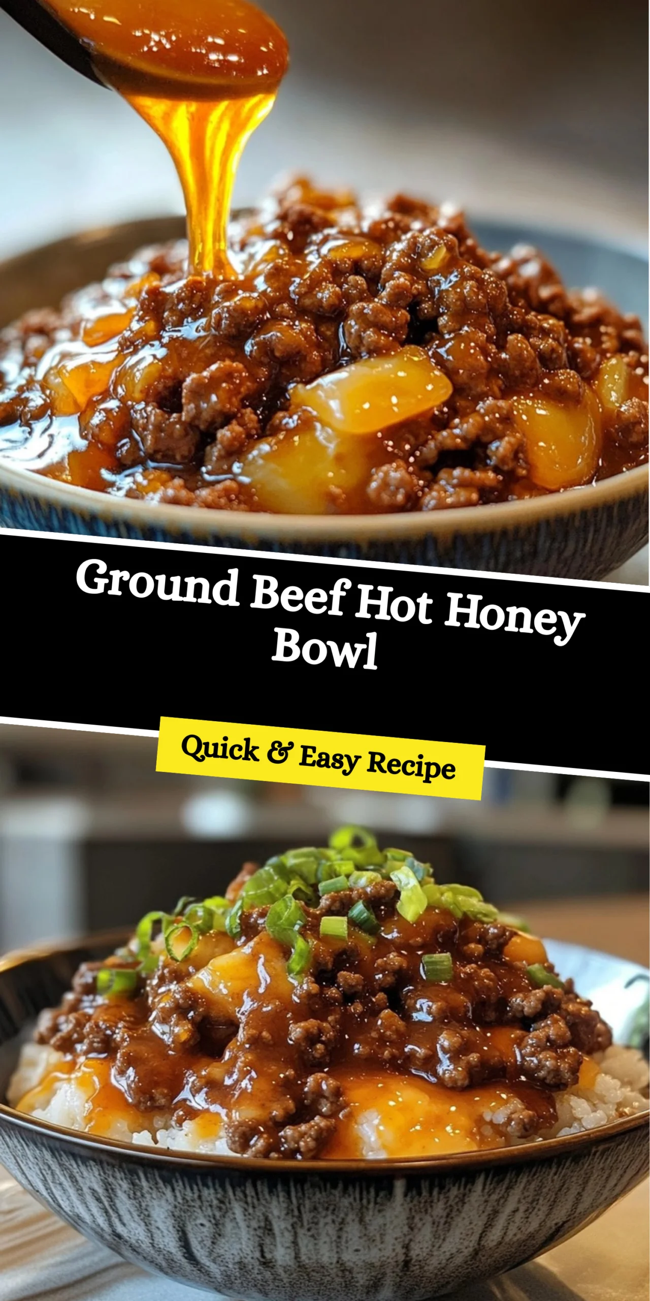 Ground Beef Hot Honey Bowl