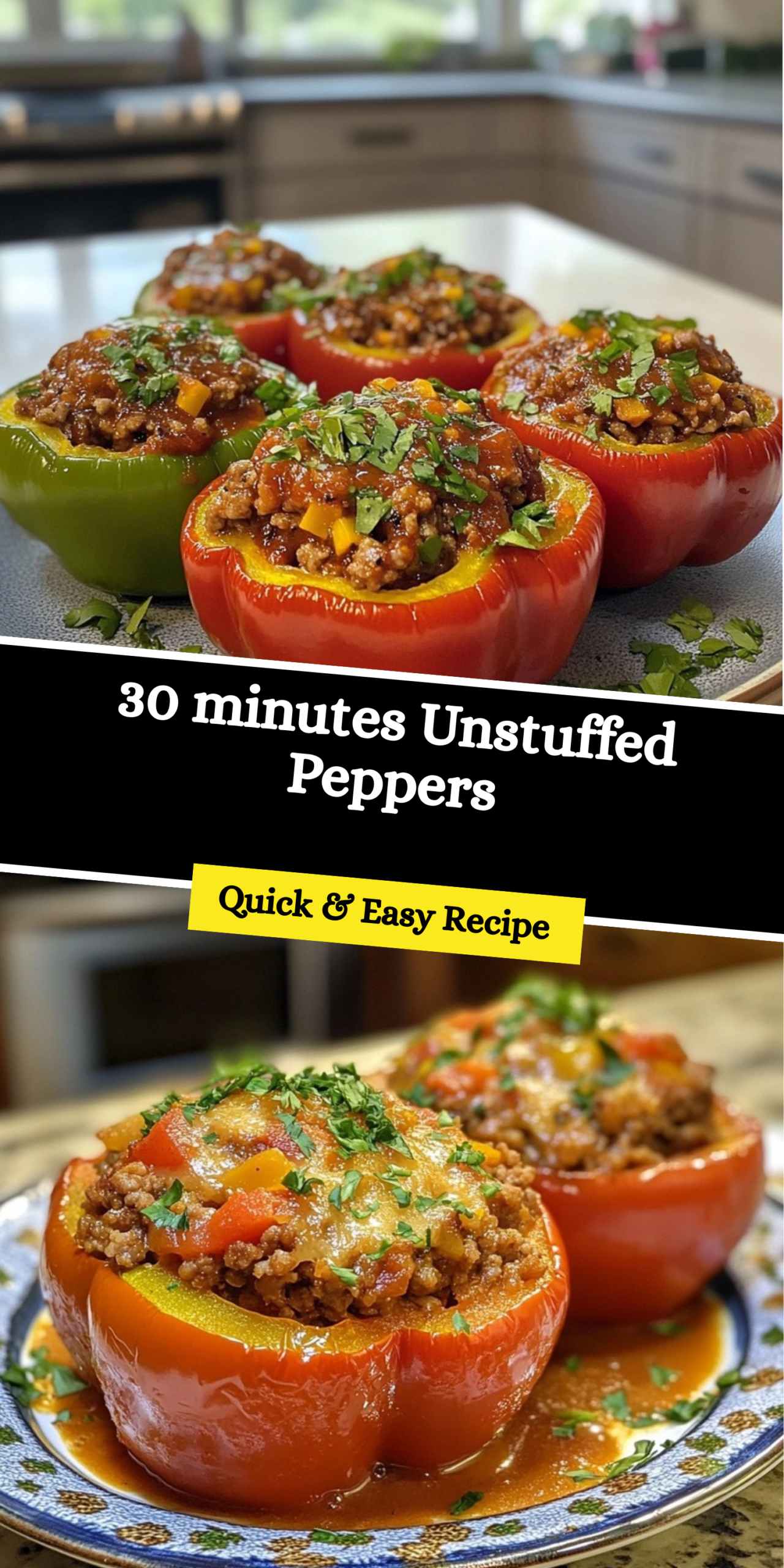 30 minutes Unstuffed Peppers
