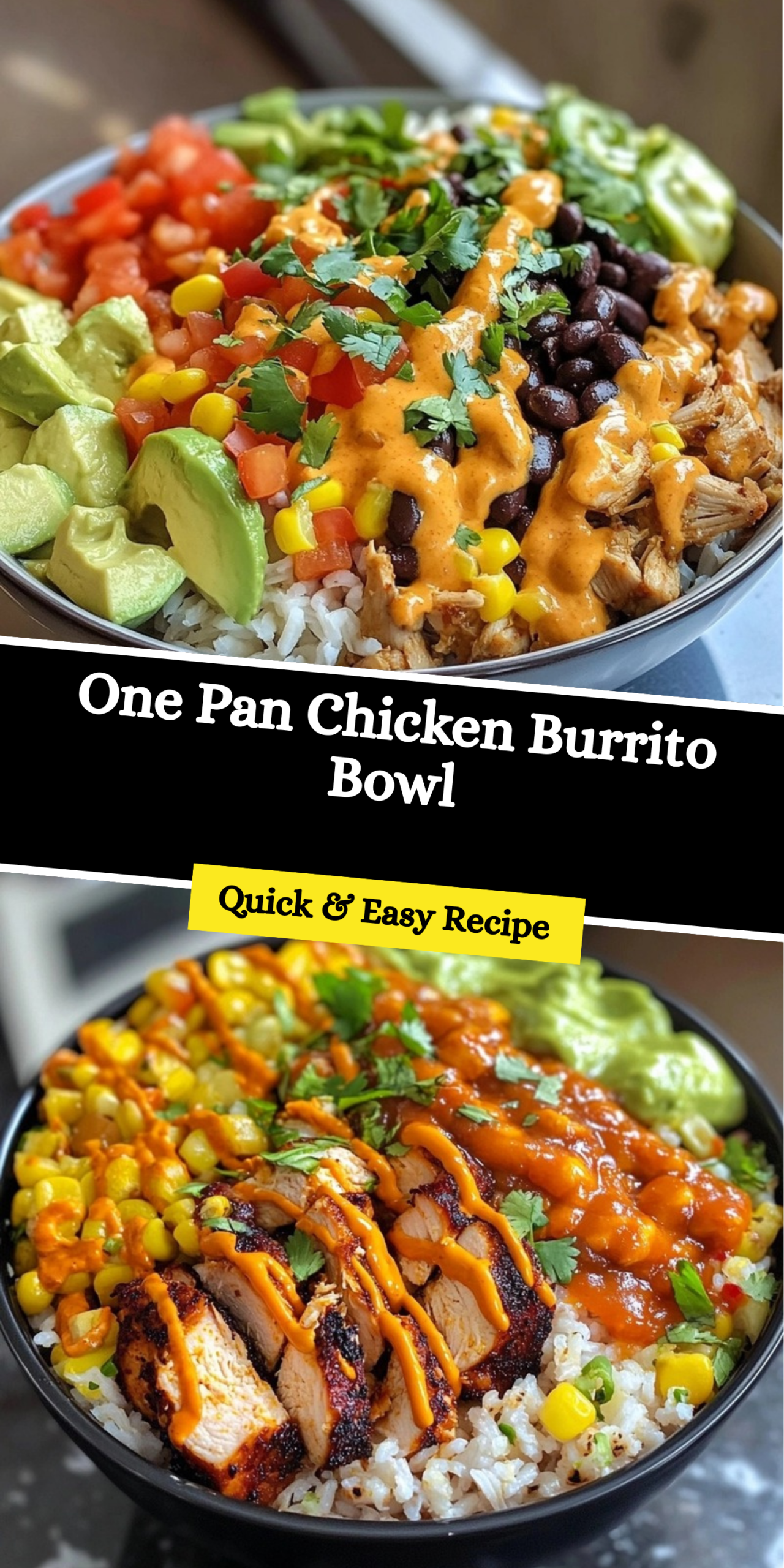 One Pan Chicken Burrito Bowl