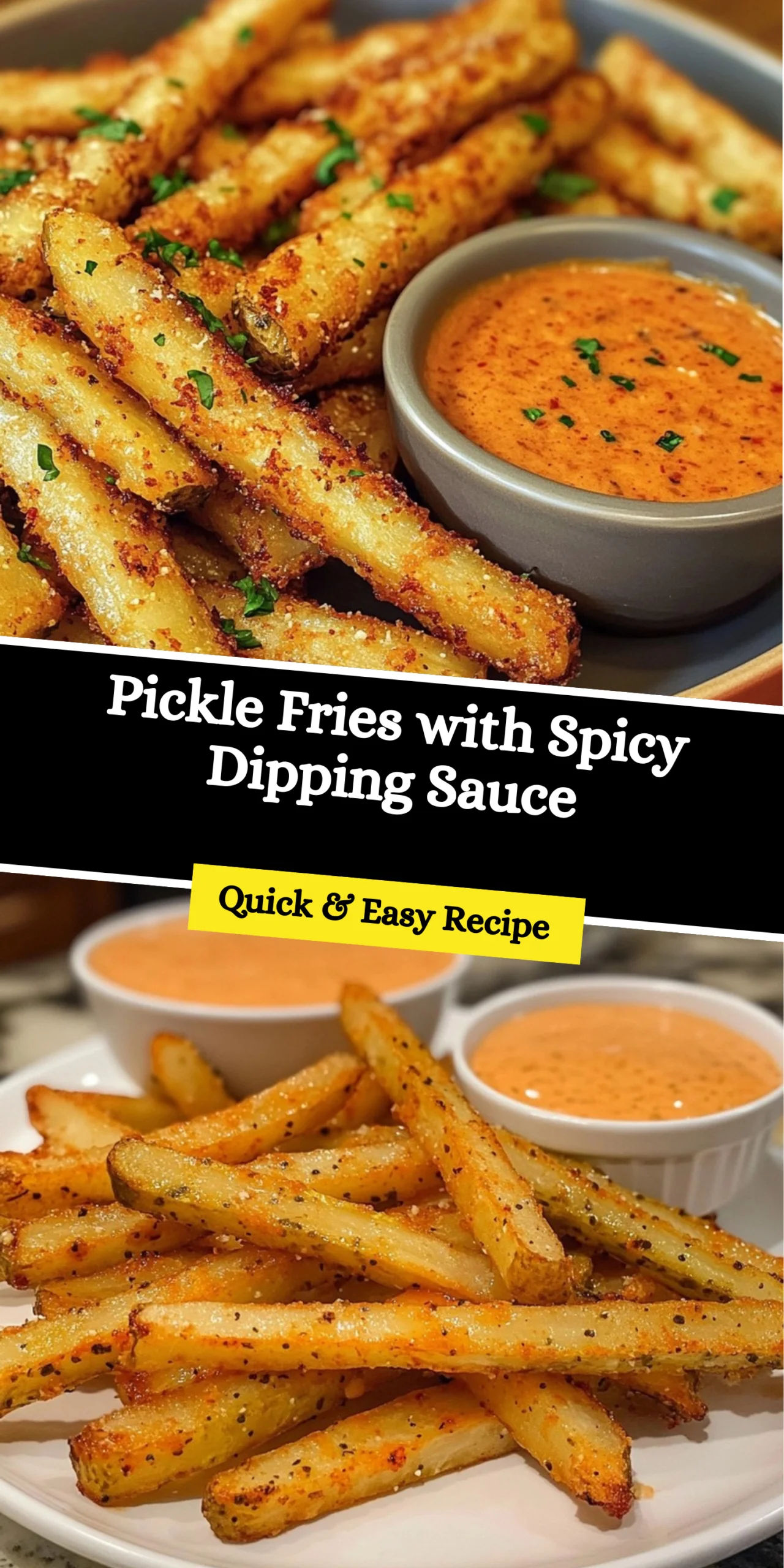 Pickle Fries with Spicy Dipping Sauce