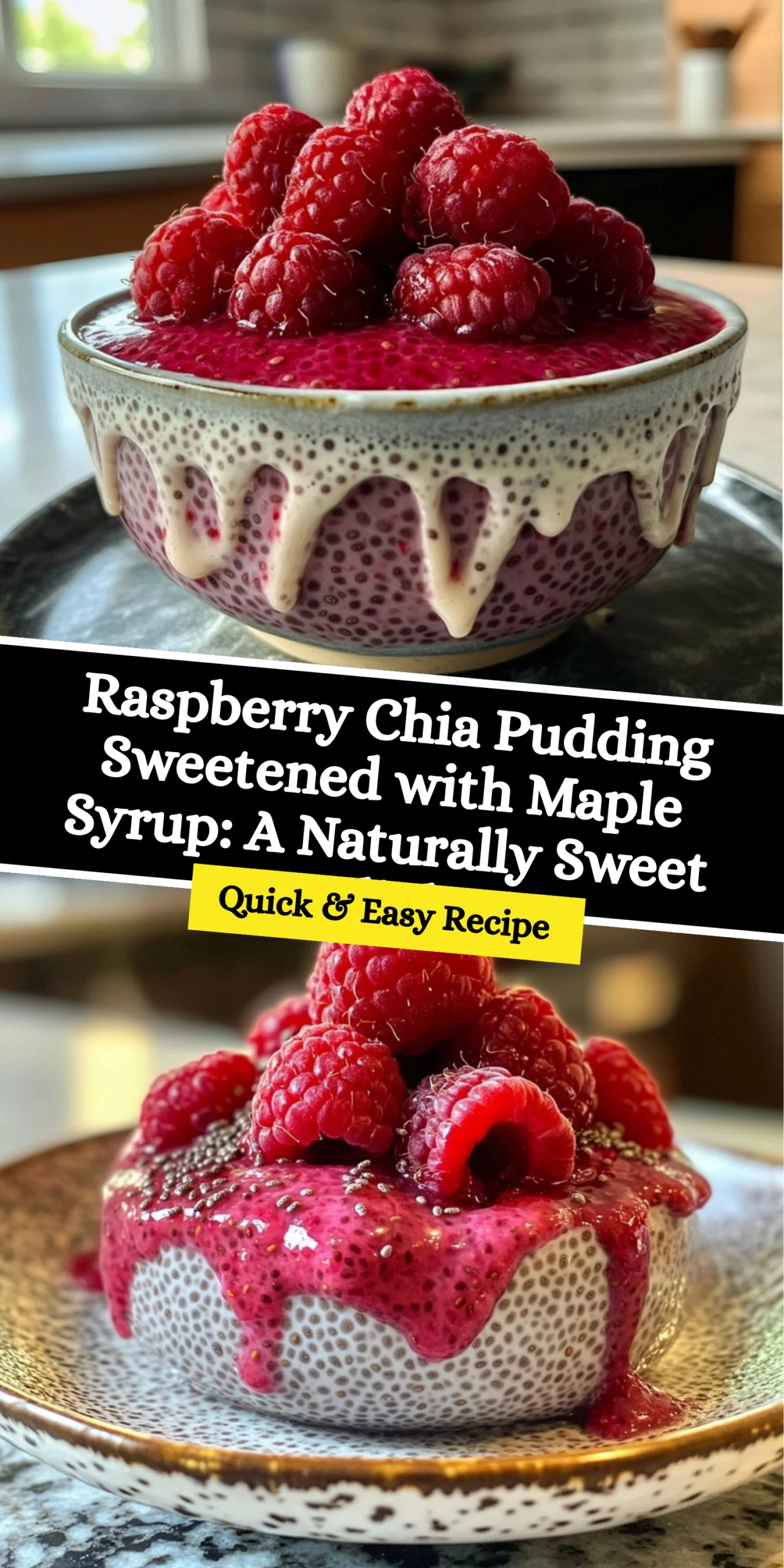 Raspberry Chia Pudding Sweetened with Maple Syrup: A Naturally Sweet Delight