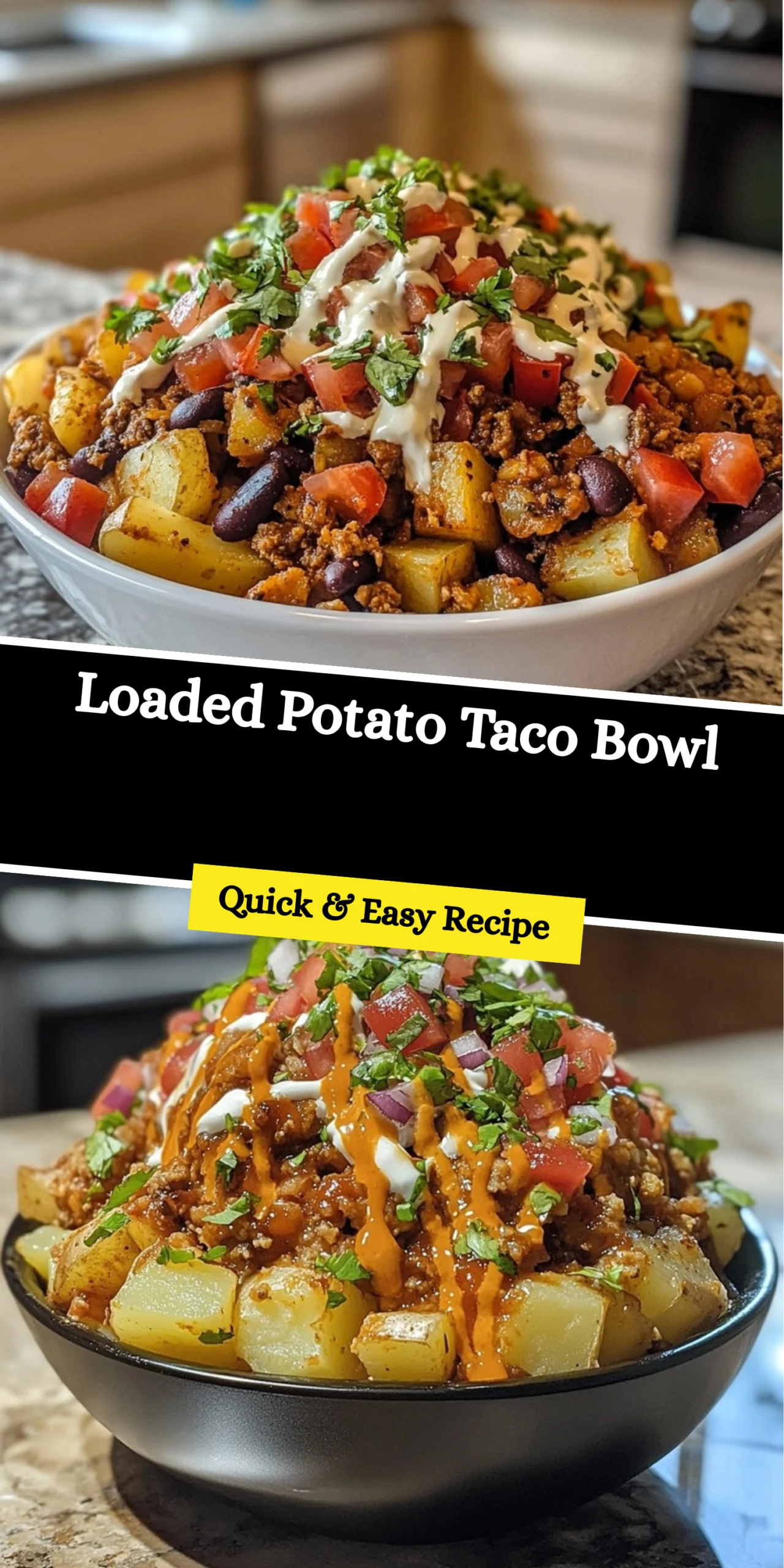 Loaded Potato Taco Bowl