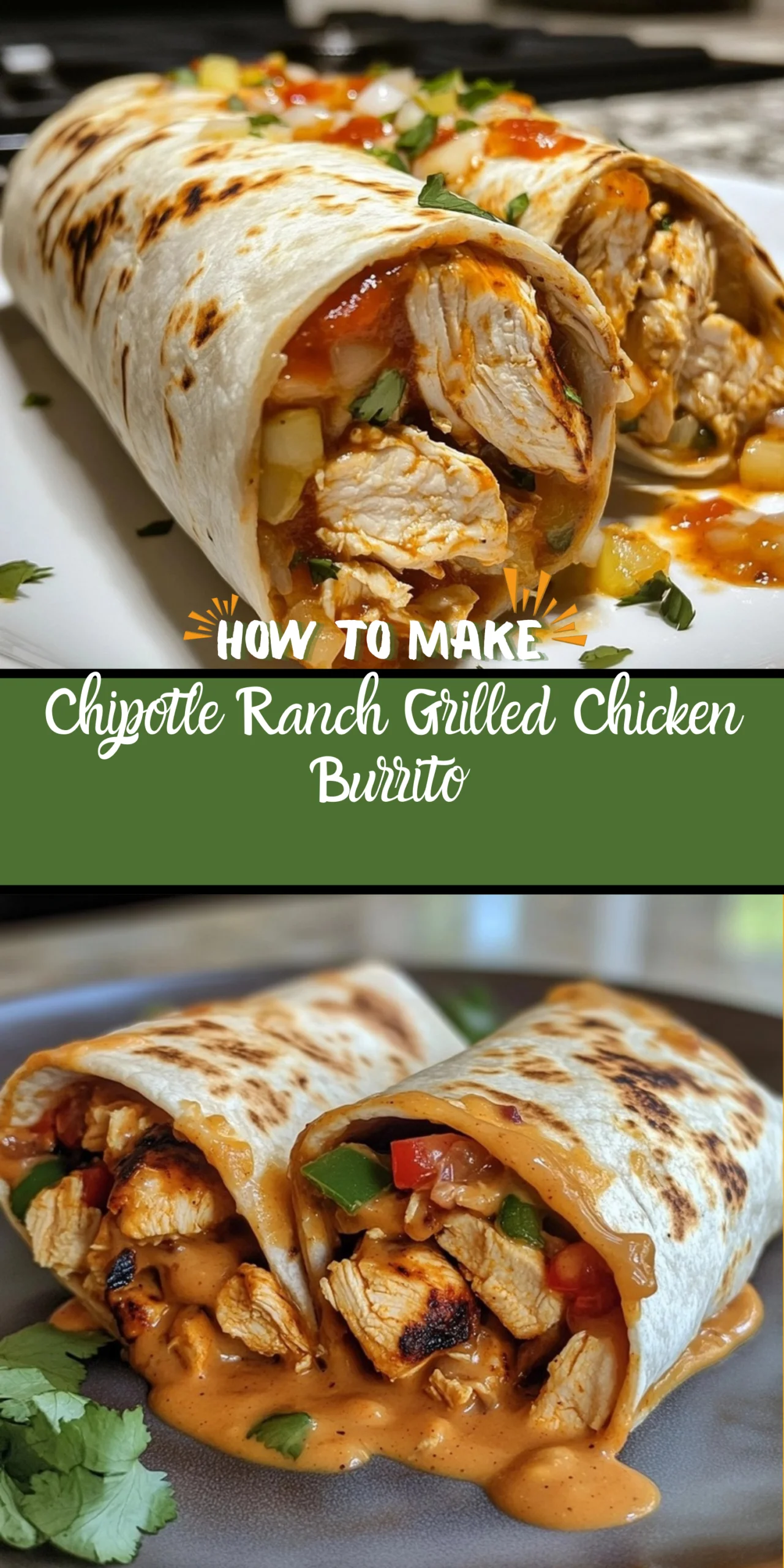 Chipotle Ranch Grilled Chicken Burrito