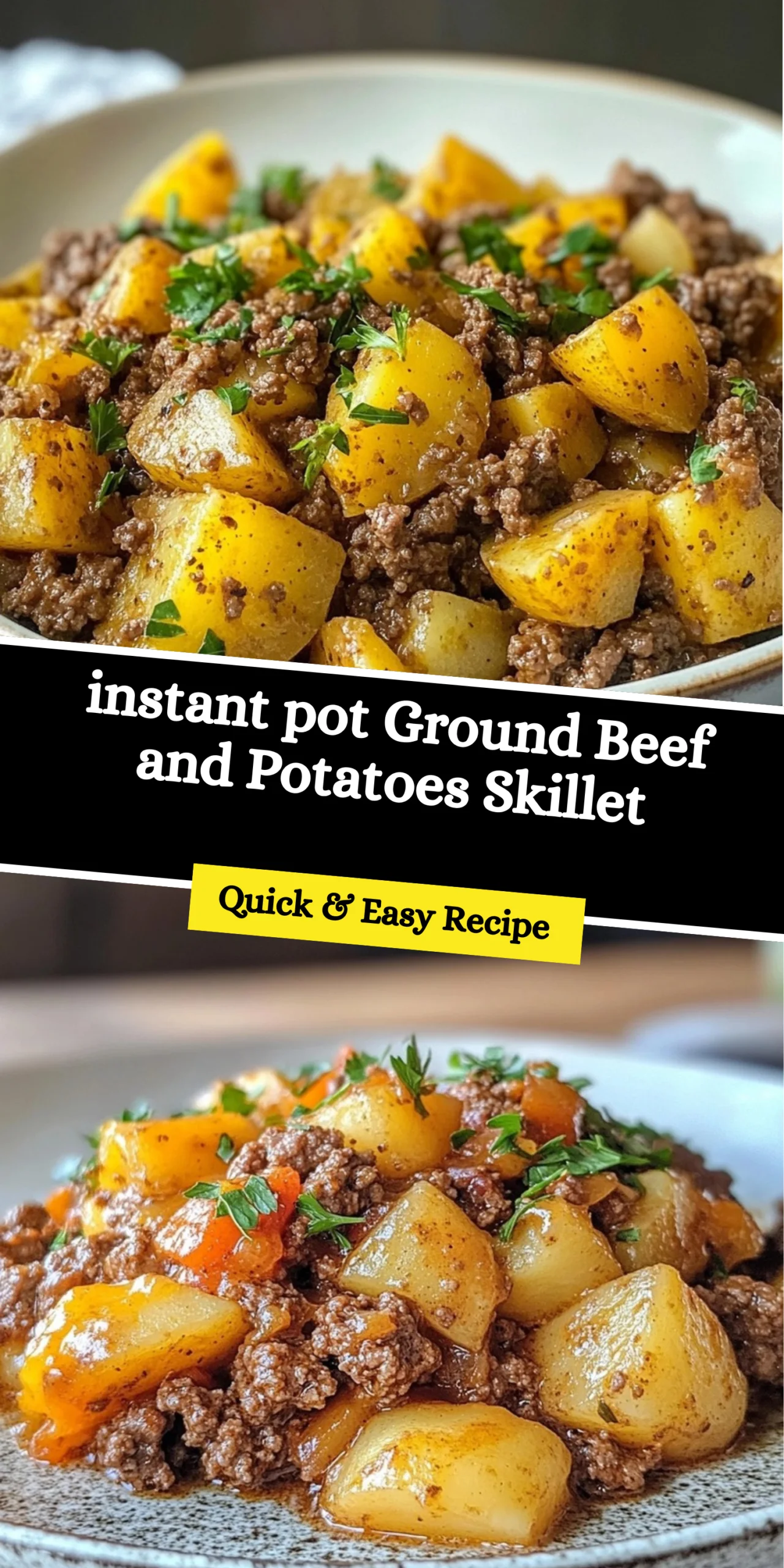 instant pot Ground Beef and Potatoes Skillet