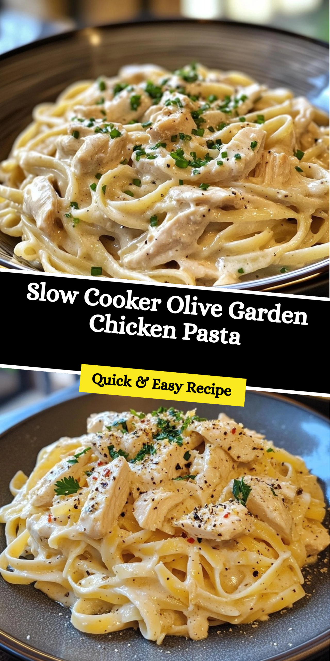 Slow Cooker Olive Garden Chicken Pasta