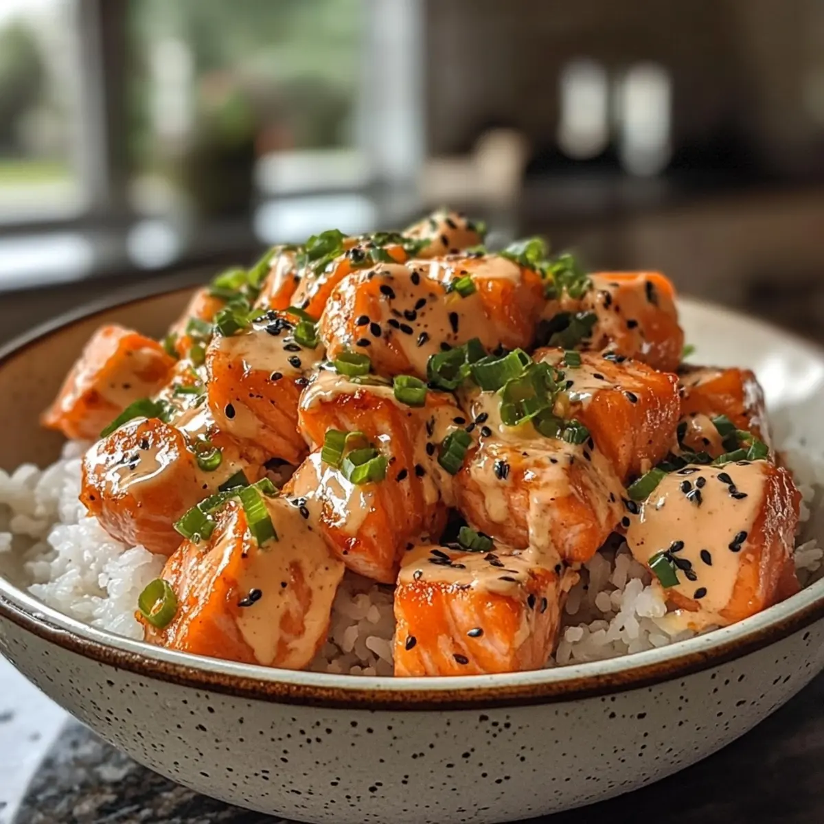 Bang Bang Salmon Bites Bowls
