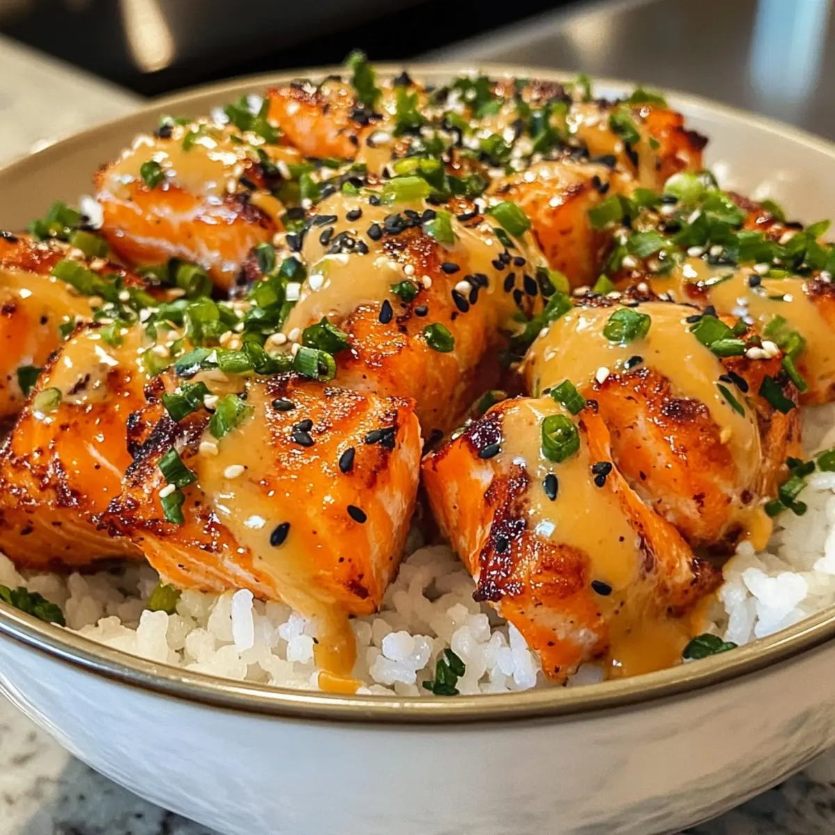 Bang Bang Salmon Bites Bowls