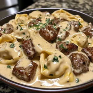 Cracked Garlic Steak Tortellini in Creamhouse Sauce Bliss