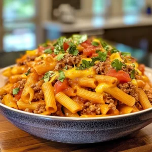 One Pot Cheesy Taco Pasta