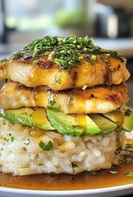 Tangy Honey Lime Chicken & Avocado Rice Stack That Delights
