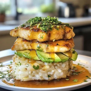 Tangy Honey Lime Chicken & Avocado Rice Stack That Delights