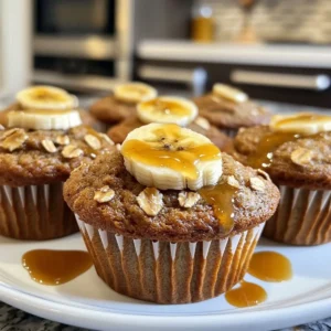 Healthy Banana Oatmeal Muffins