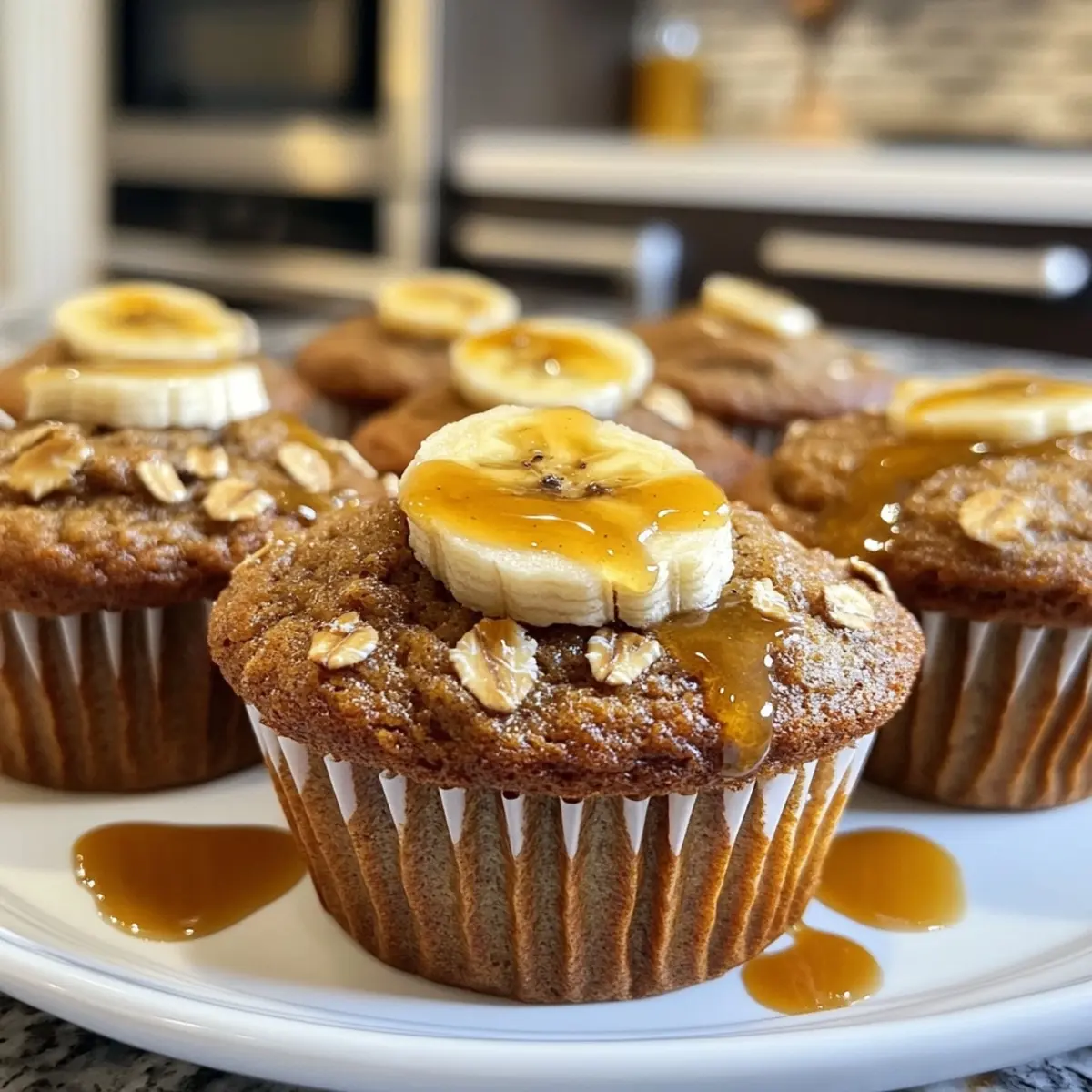 Healthy Banana Oatmeal Muffins