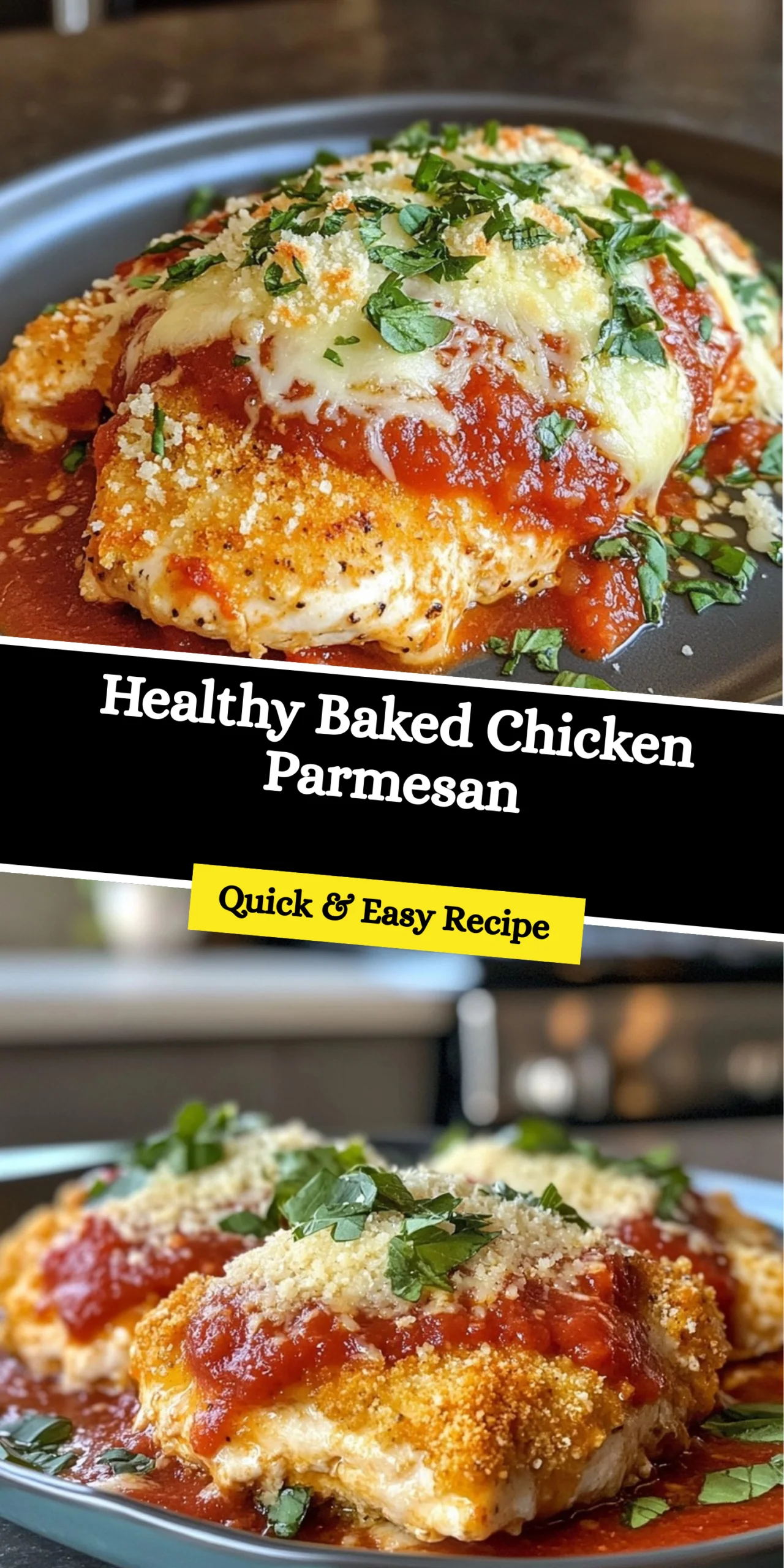 Healthy Baked Chicken Parmesan