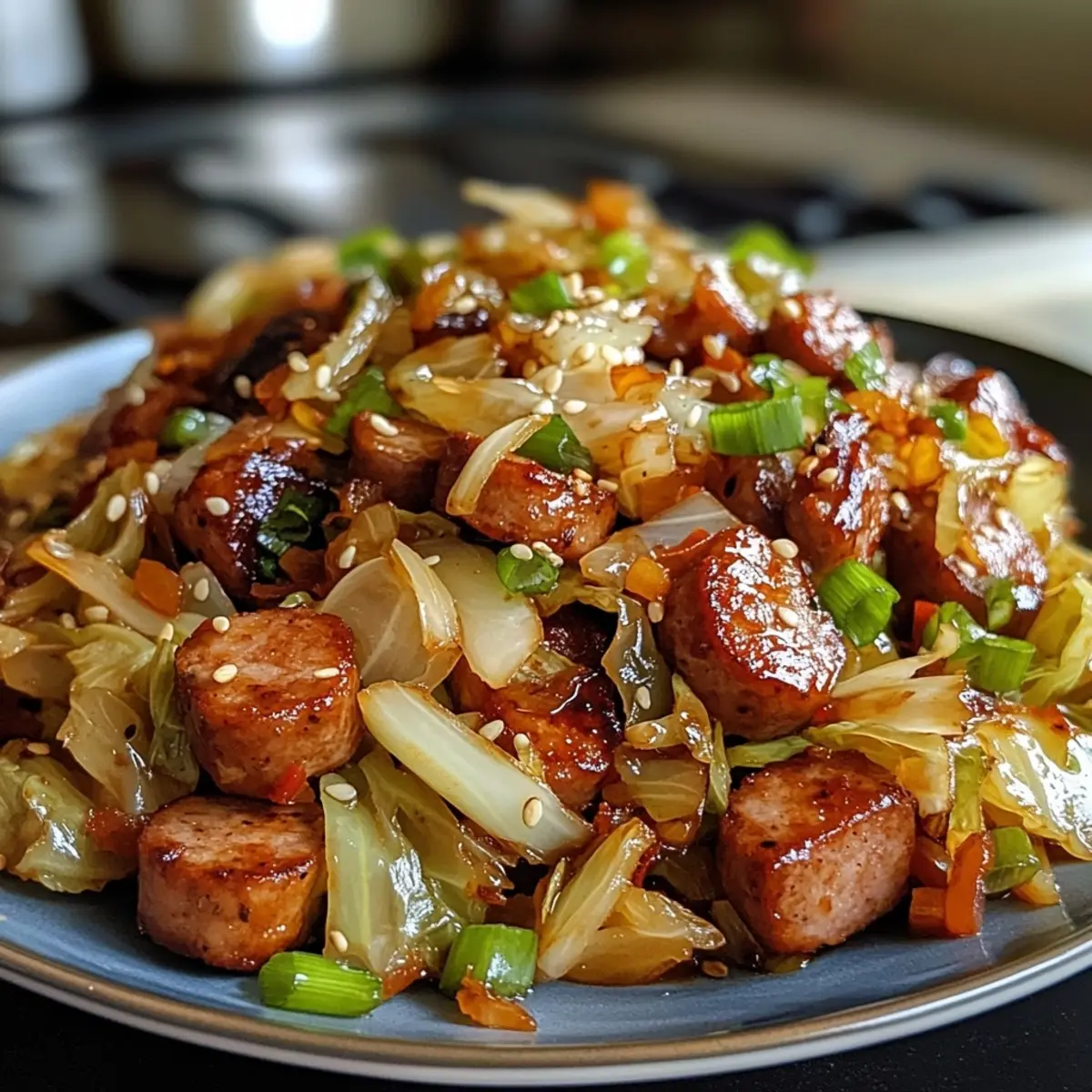 Sausage and Cabbage Stir Fry