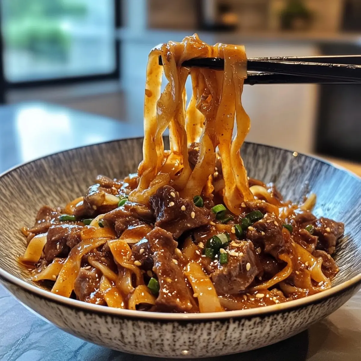 Sticky Beef Noodles