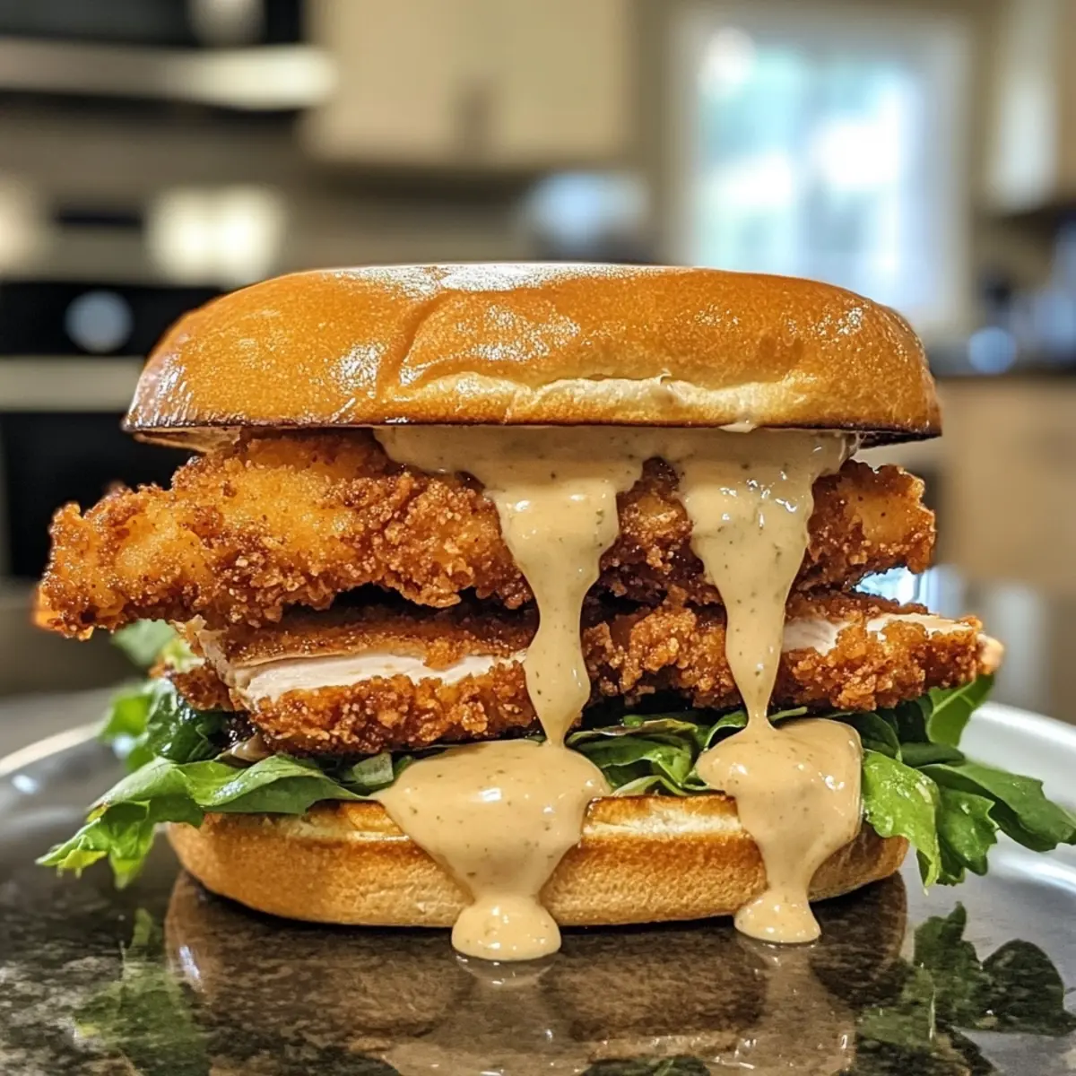 Crispy Chicken Caesar Sandwich