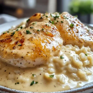 CREAMY SMOTHERED CHICKEN AND RICE RECIPE