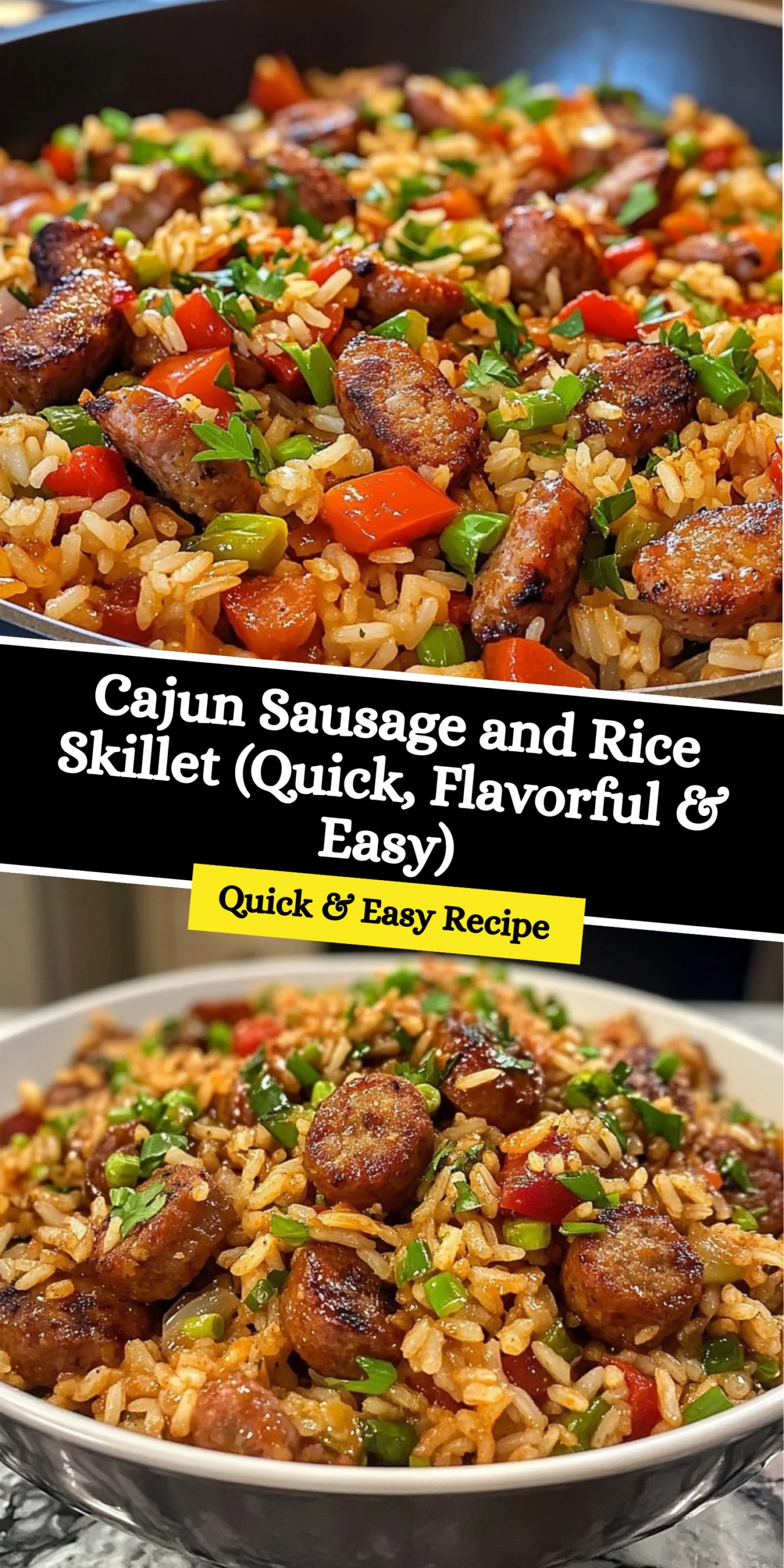 Cajun Sausage and Rice Skillet (Quick, Flavorful & Easy)