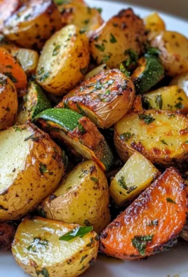 Garlic Herb Roasted Potatoes Carrots and Zucchini