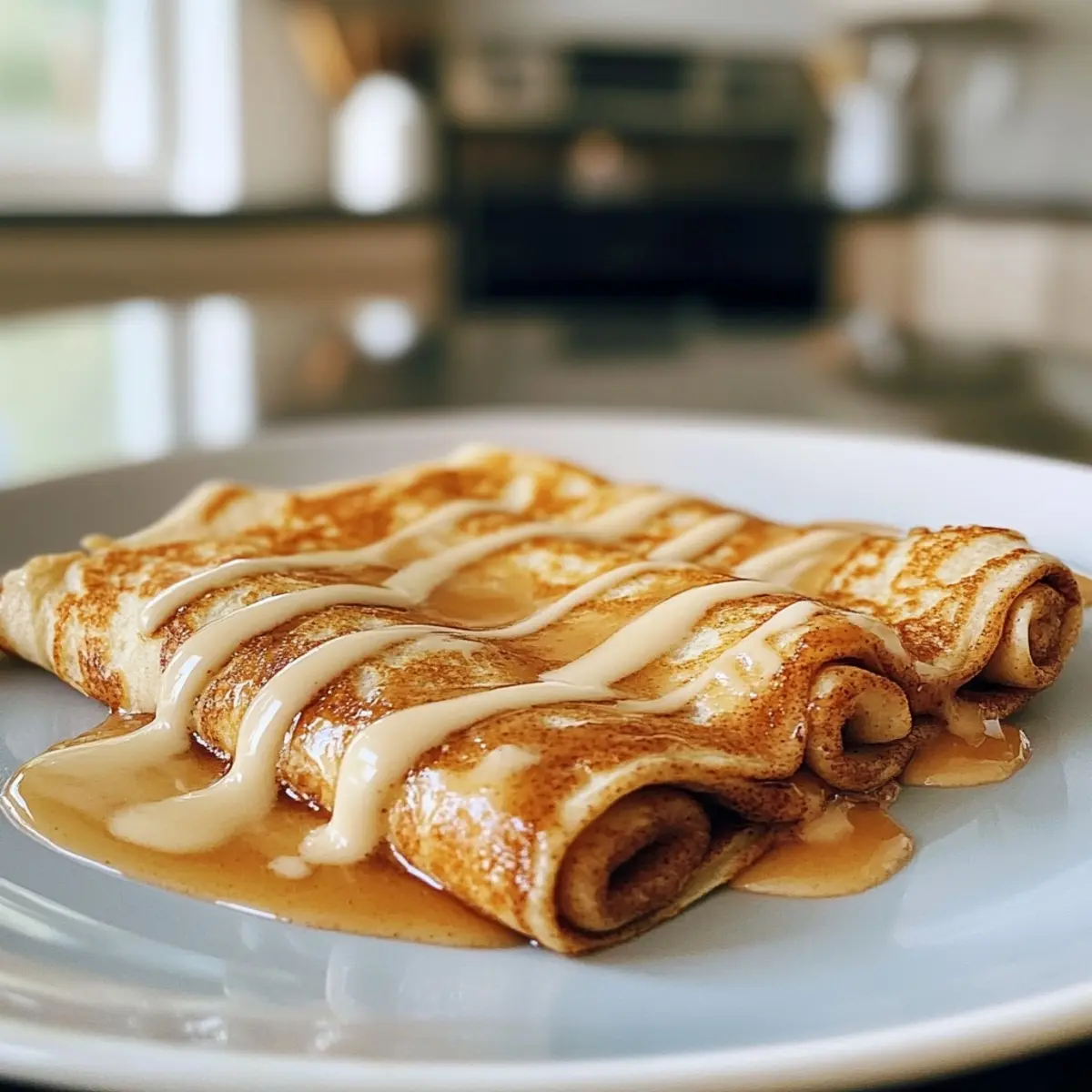 Cinnamon Roll Protein Crepes