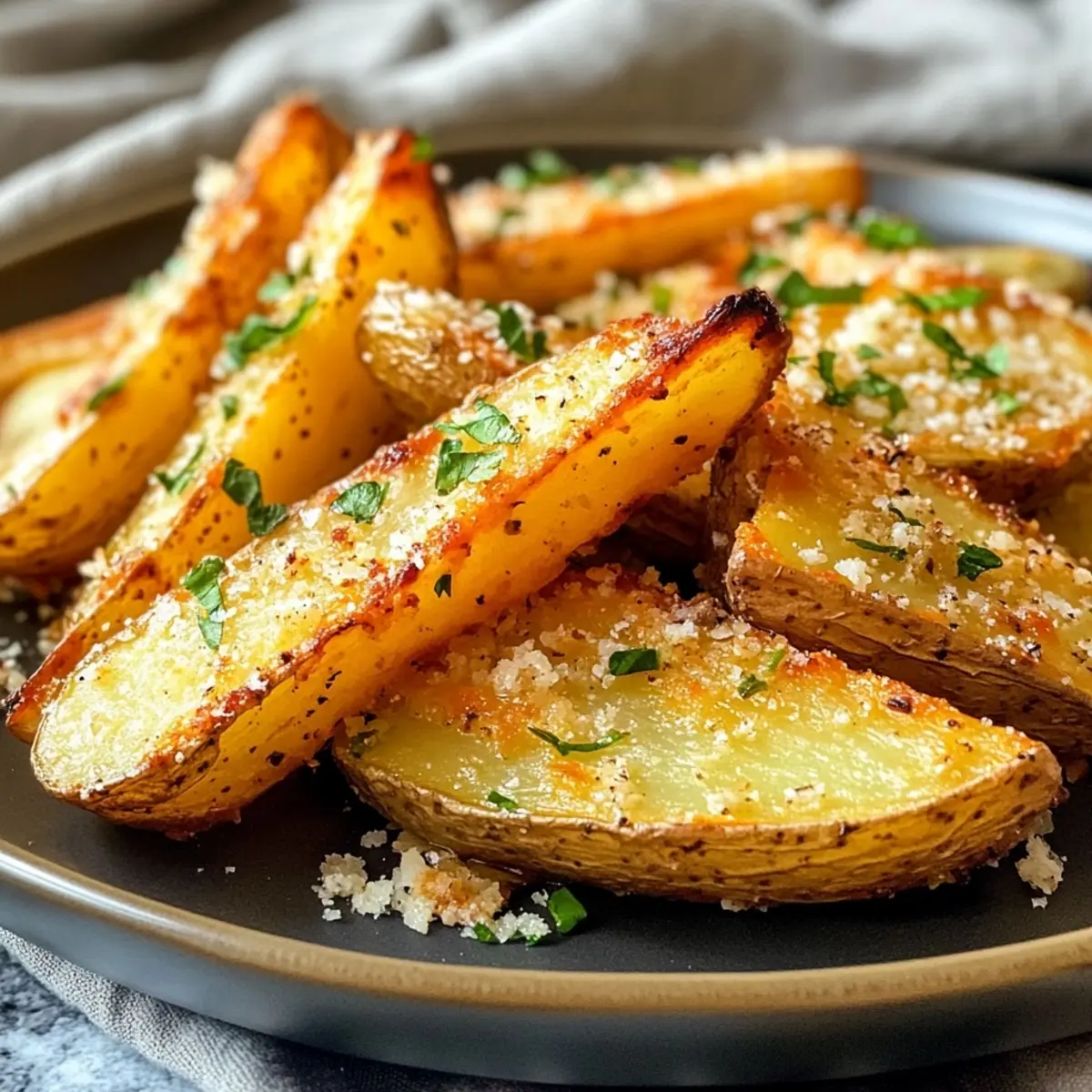 Baked Garlic Parmesan Potato Wedges