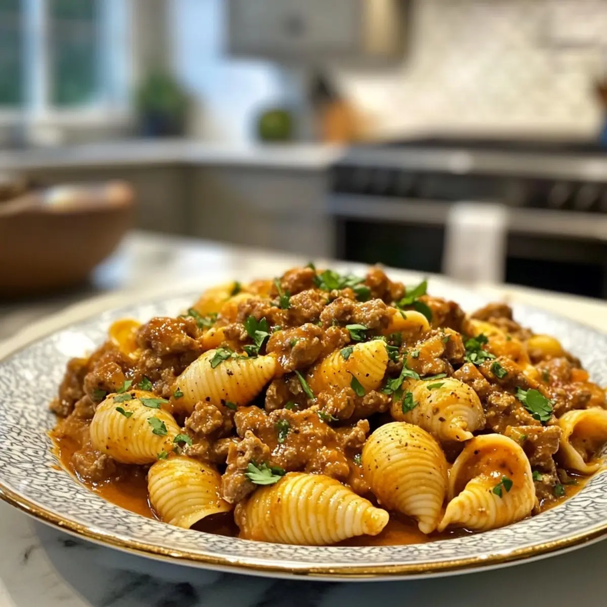 Creamy Beef and Shells