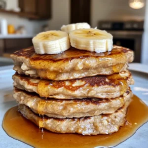 3 Ingredient Banana Oatmeal Pancakes Recipe