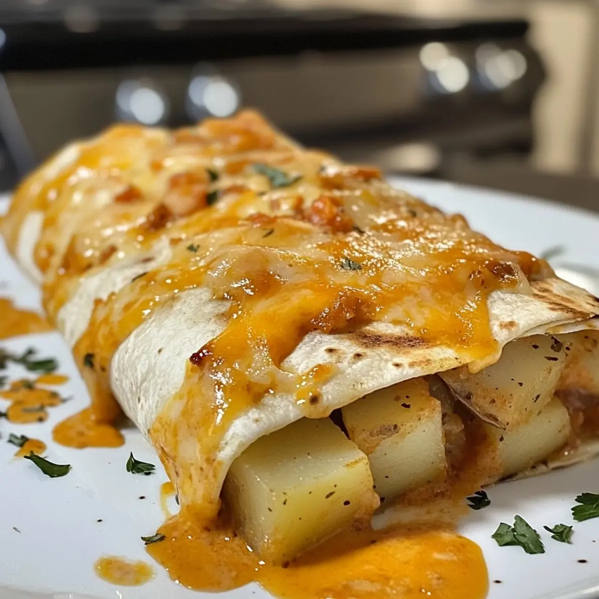 Cheesy Potato Burritos Comfort Meal Recipe