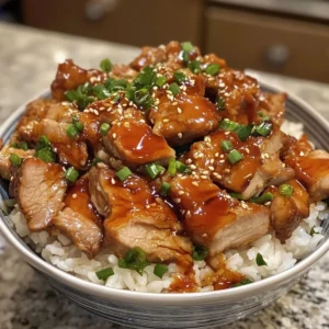 Honey Garlic Pork Rice Bowl