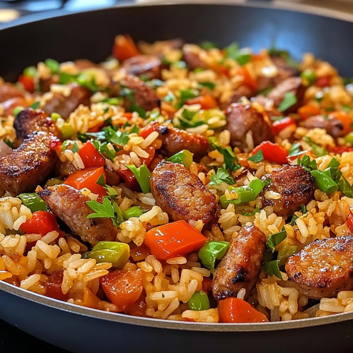 Cajun Sausage and Rice Skillet (Quick, Flavorful & Easy)
