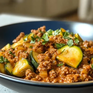 Ground Turkey and Zucchini Skillet