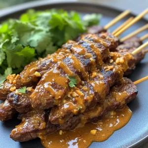Beef Satay with Thai Peanut Sauce