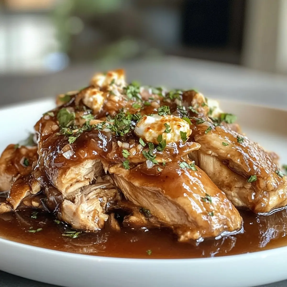 Slow Cooker Chicken with Fig Jam and Goat Cheese