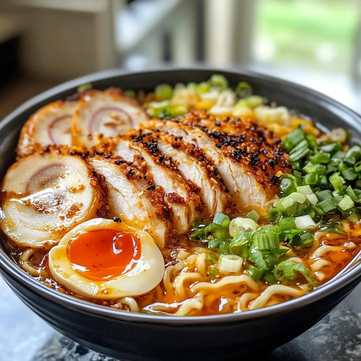 Fiery Chicken Ramen : A Comforting Noodle Bowl