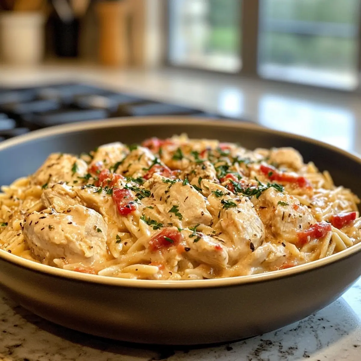 Creamy Tuscan Chicken Orzo