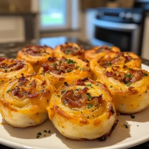 Spicy Bacon Cheese Pinwheels