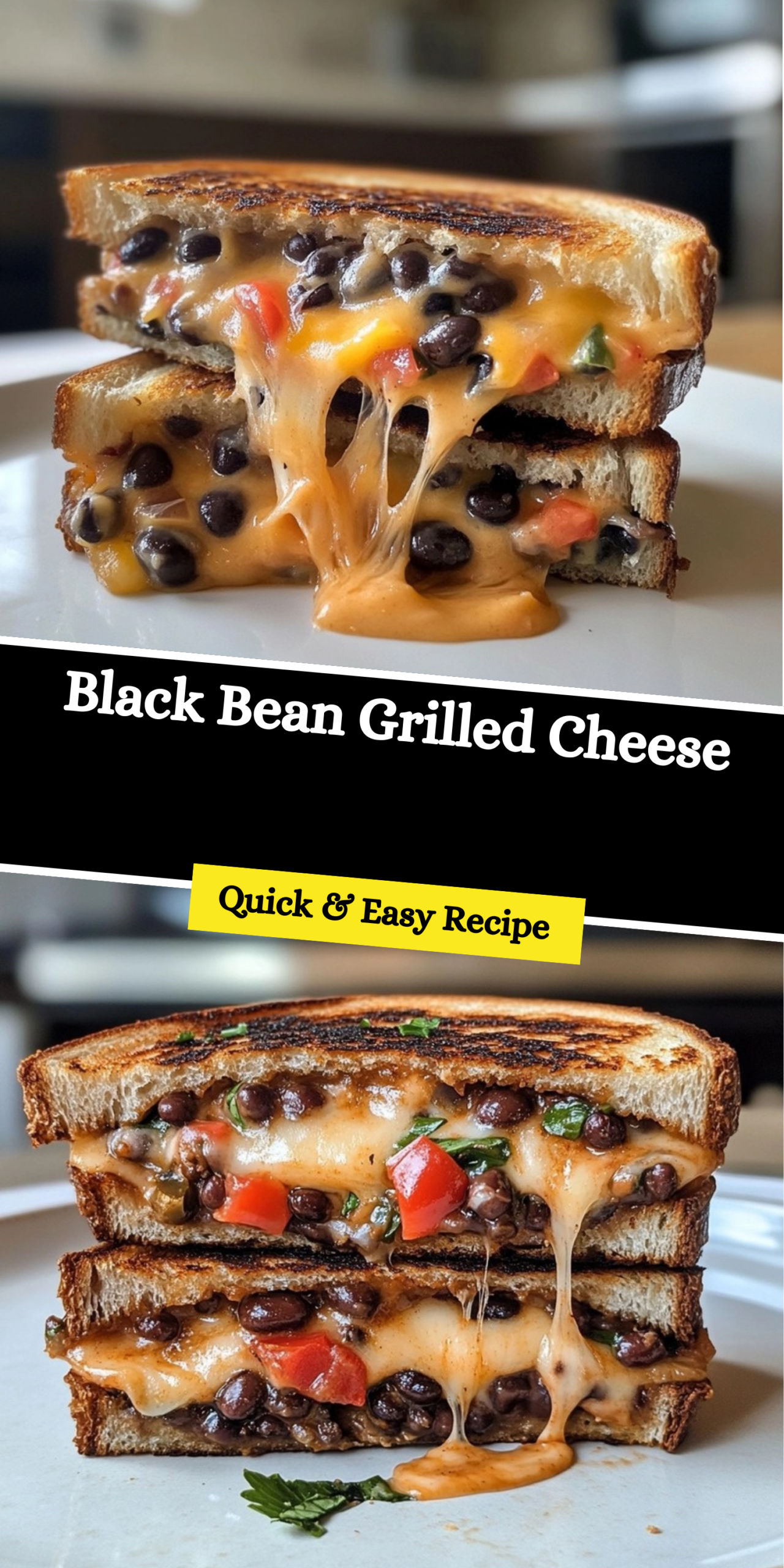 Black Bean Grilled Cheese