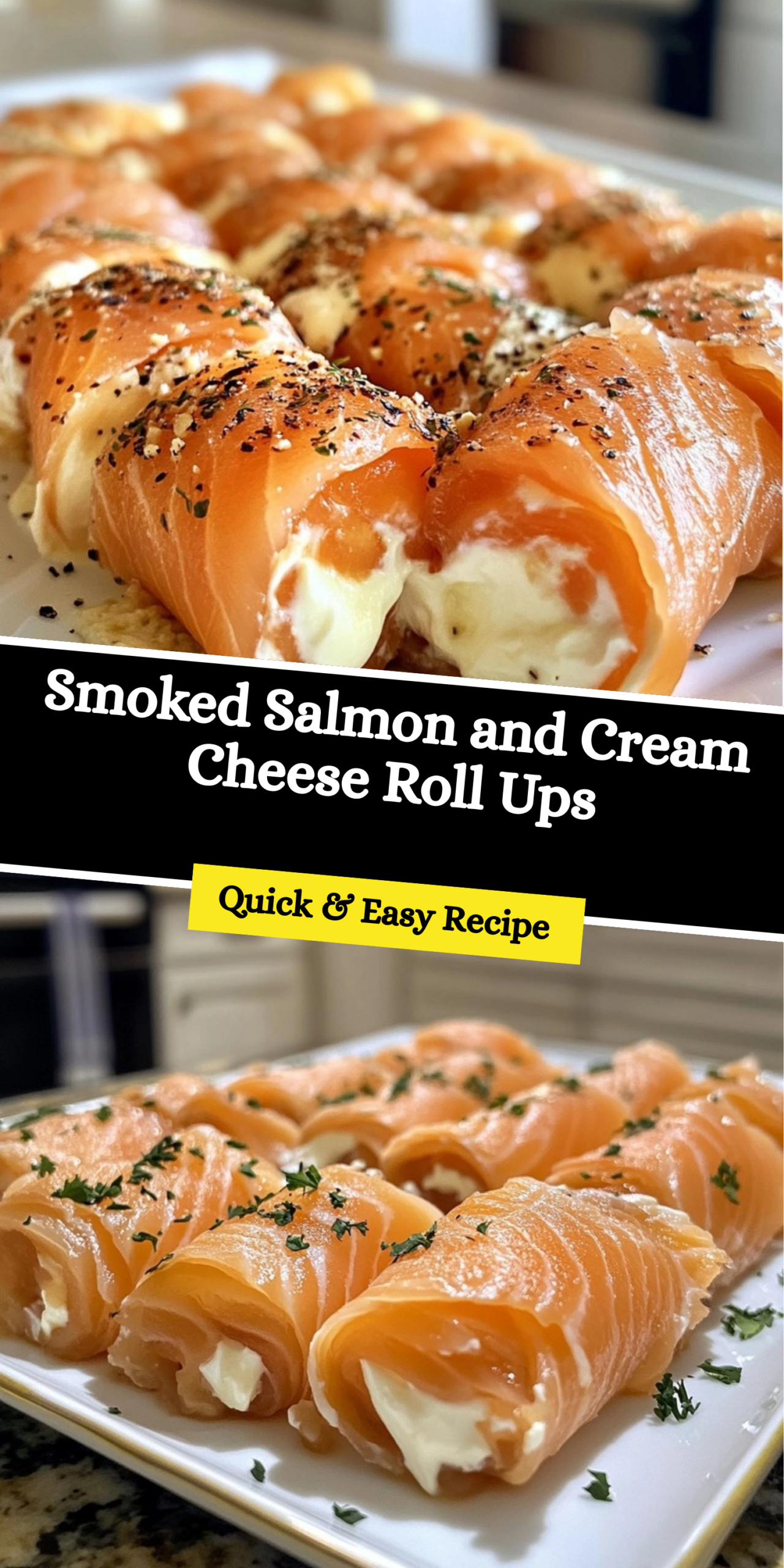 Smoked Salmon and Cream Cheese Roll Ups