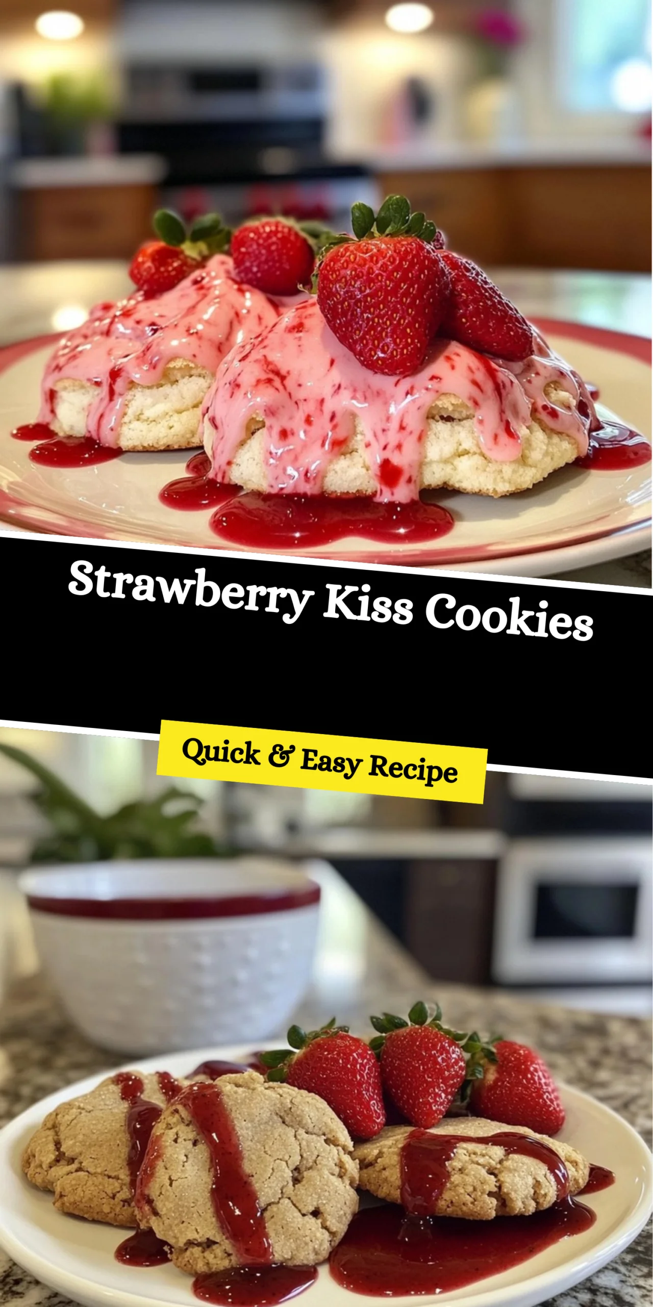 Strawberry Kiss Cookies